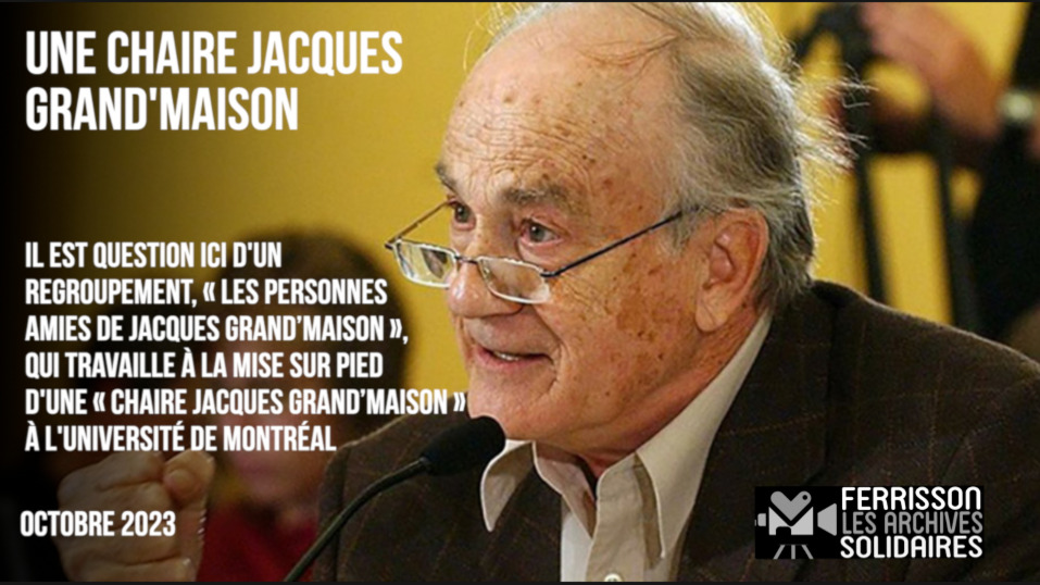 Une chaire Jacques Grand’Maison