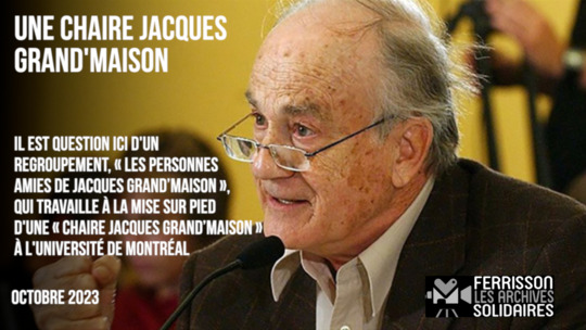 Une chaire Jacques Grand’Maison