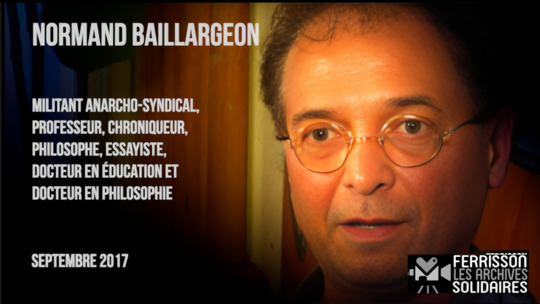 Le militant Normand Baillargeon